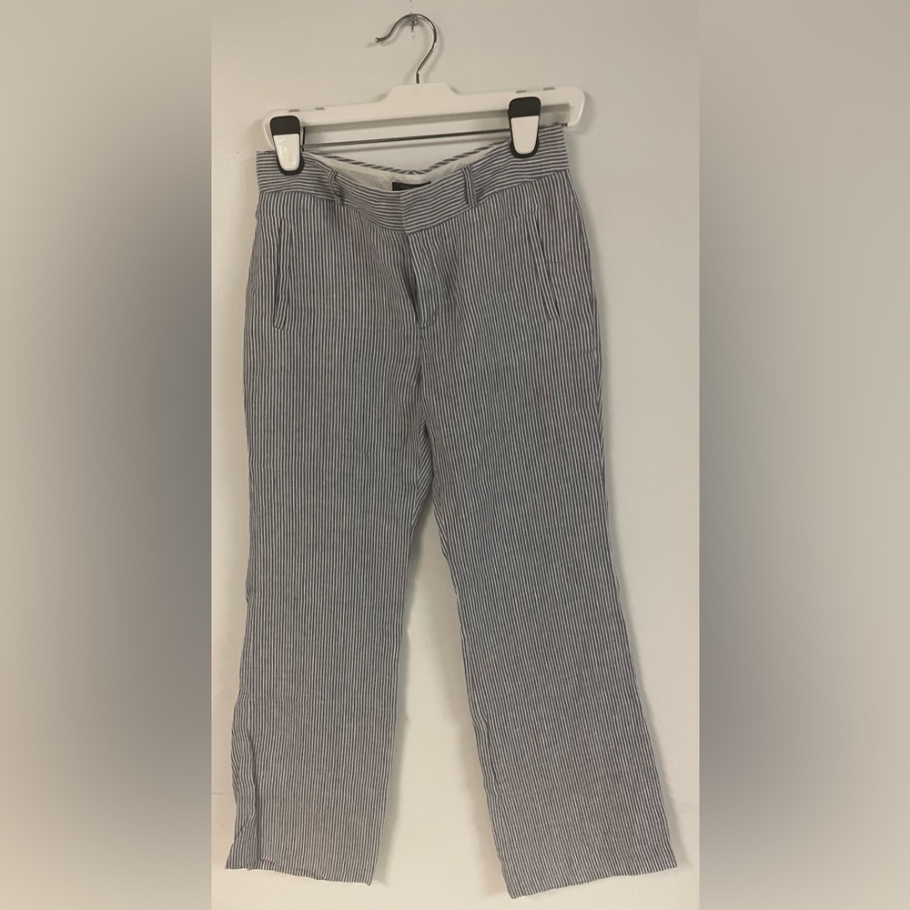 Martin Linen Stripe Pants Banana Republic